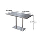 Industrial Style Dining Table Stainless Steel Dining Site Table for Home Clearhalo ' dining_table' 'Dining Tables & Seating' 'Dining Tables' 'furn' 'furn_dining_table' 'Furniture' 'furniture_dining_table' 'Kitchen & Dining Furniture' 'kitchen&dining_furn' 'kitchen' 'kitchen_dining_table' 4317275