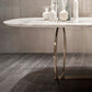 Traditional Luxury Dining Table Oval White Table with Gold Frame Clearhalo ' dining_table' 'Dining Tables & Seating' 'Dining Tables' 'furn' 'furn_dining_table' 'Furniture' 'furniture_dining_table' 'Kitchen & Dining Furniture' 'kitchen&dining_furn' 'kitchen' 'kitchen_dining_table' 4317299