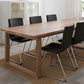 Rectangle Wood Dining Table Modern Pine Table in Brown with Double Pedestal Clearhalo ' dining_table' 'Dining Tables & Seating' 'Dining Tables' 'furn' 'furn_dining_table' 'Furniture' 'furniture_dining_table' 'Kitchen & Dining Furniture' 'kitchen&dining_furn' 'kitchen' 'kitchen_dining_table' 4317304
