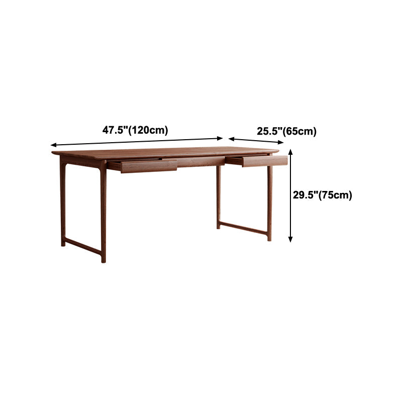 Industrial Ash Wood Dining Table Brown Rectangle Table with Double Pedestal Clearhalo ' dining_table' 'Dining Tables & Seating' 'Dining Tables' 'furn' 'furn_dining_table' 'Furniture' 'furniture_dining_table' 'Kitchen & Dining Furniture' 'kitchen&dining_furn' 'kitchen' 'kitchen_dining_table' 4317415