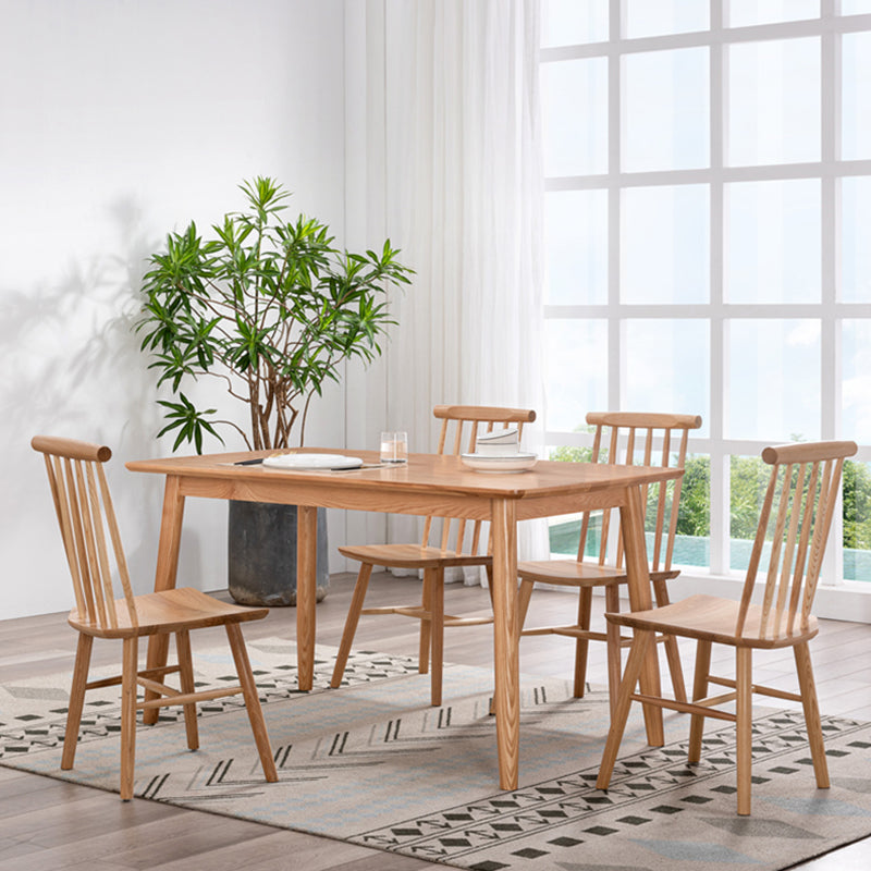 Industrial Solid Wood Standard Dining Table Rectangle Kitchen Dining Table with 4 Legs Clearhalo ' dining_table' 'Dining Tables & Seating' 'Dining Tables' 'furn' 'furn_dining_table' 'Furniture' 'furniture_dining_table' 'Kitchen & Dining Furniture' 'kitchen&dining_furn' 'kitchen' 'kitchen_dining_table' 4317436