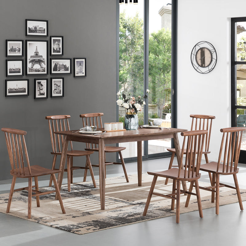 Industrial Solid Wood Standard Dining Table Rectangle Kitchen Dining Table with 4 Legs Clearhalo ' dining_table' 'Dining Tables & Seating' 'Dining Tables' 'furn' 'furn_dining_table' 'Furniture' 'furniture_dining_table' 'Kitchen & Dining Furniture' 'kitchen&dining_furn' 'kitchen' 'kitchen_dining_table' 4317437