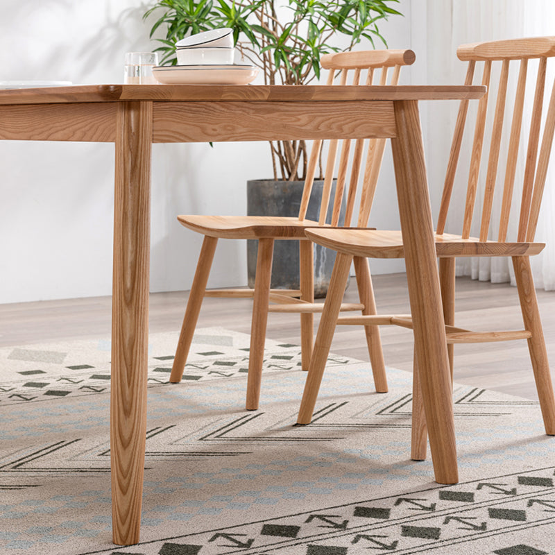 Industrial Solid Wood Standard Dining Table Rectangle Kitchen Dining Table with 4 Legs Clearhalo ' dining_table' 'Dining Tables & Seating' 'Dining Tables' 'furn' 'furn_dining_table' 'Furniture' 'furniture_dining_table' 'Kitchen & Dining Furniture' 'kitchen&dining_furn' 'kitchen' 'kitchen_dining_table' 4317439