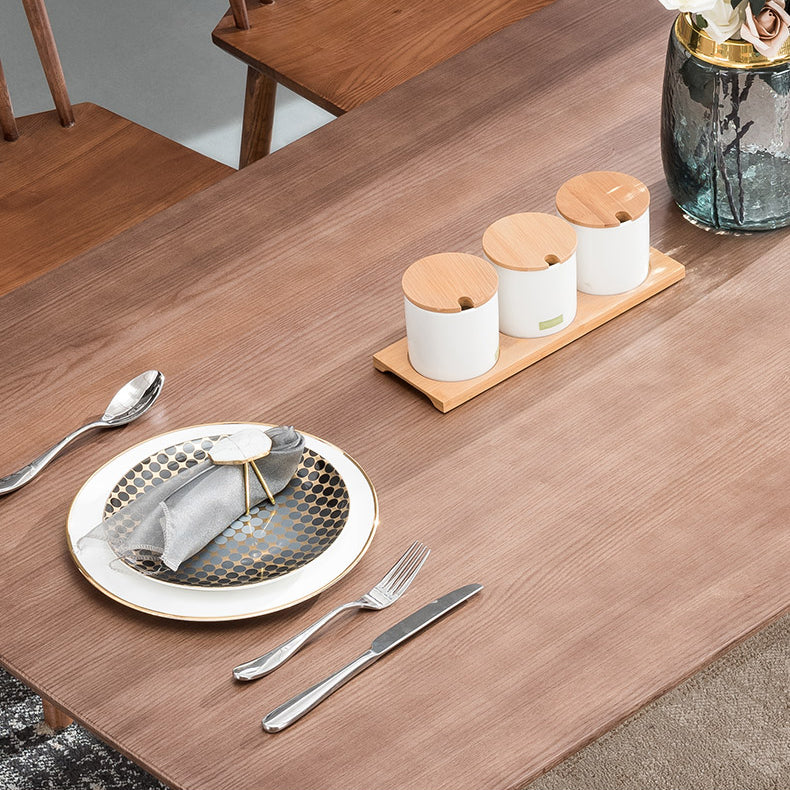 Industrial Solid Wood Standard Dining Table Rectangle Kitchen Dining Table with 4 Legs Clearhalo ' dining_table' 'Dining Tables & Seating' 'Dining Tables' 'furn' 'furn_dining_table' 'Furniture' 'furniture_dining_table' 'Kitchen & Dining Furniture' 'kitchen&dining_furn' 'kitchen' 'kitchen_dining_table' 4317442