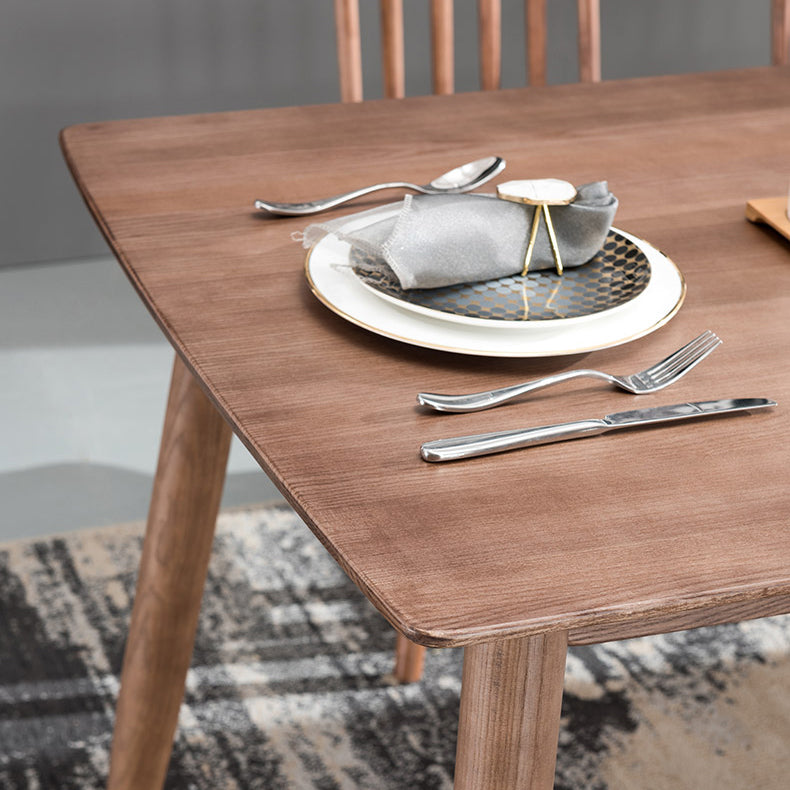 Industrial Solid Wood Standard Dining Table Rectangle Kitchen Dining Table with 4 Legs Clearhalo ' dining_table' 'Dining Tables & Seating' 'Dining Tables' 'furn' 'furn_dining_table' 'Furniture' 'furniture_dining_table' 'Kitchen & Dining Furniture' 'kitchen&dining_furn' 'kitchen' 'kitchen_dining_table' 4317443