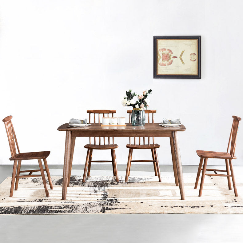 Industrial Solid Wood Standard Dining Table Rectangle Kitchen Dining Table with 4 Legs Clearhalo ' dining_table' 'Dining Tables & Seating' 'Dining Tables' 'furn' 'furn_dining_table' 'Furniture' 'furniture_dining_table' 'Kitchen & Dining Furniture' 'kitchen&dining_furn' 'kitchen' 'kitchen_dining_table' 4317448