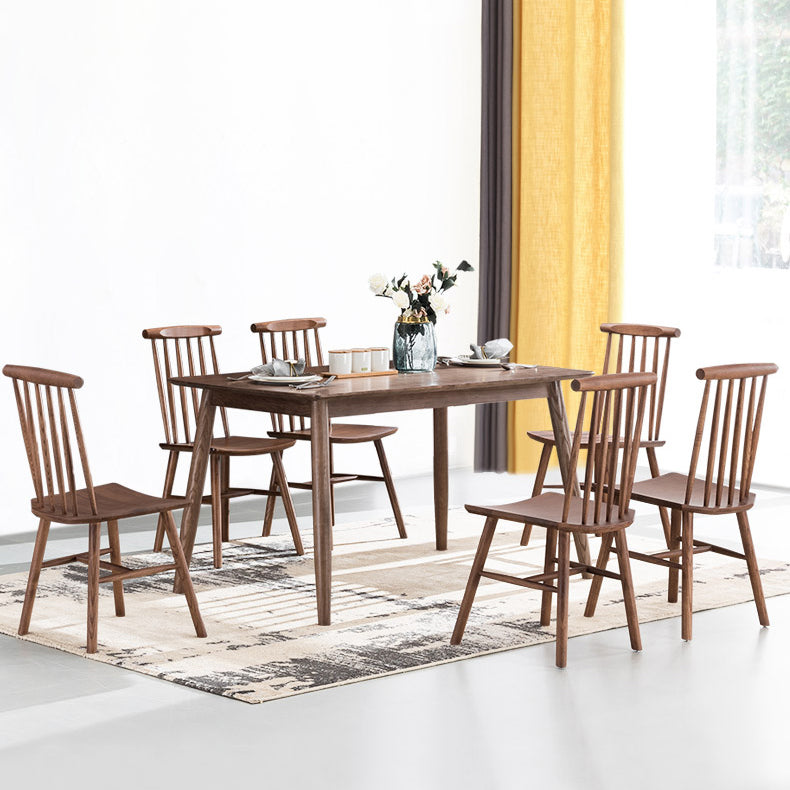 Industrial Solid Wood Standard Dining Table Rectangle Kitchen Dining Table with 4 Legs Clearhalo ' dining_table' 'Dining Tables & Seating' 'Dining Tables' 'furn' 'furn_dining_table' 'Furniture' 'furniture_dining_table' 'Kitchen & Dining Furniture' 'kitchen&dining_furn' 'kitchen' 'kitchen_dining_table' 4317449