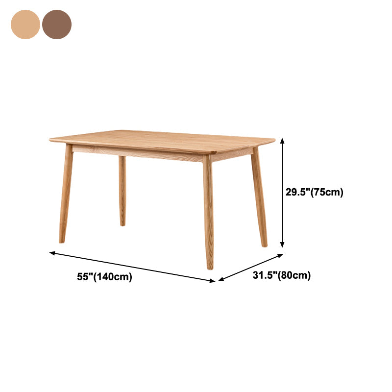 Industrial Solid Wood Standard Dining Table Rectangle Kitchen Dining Table with 4 Legs Clearhalo ' dining_table' 'Dining Tables & Seating' 'Dining Tables' 'furn' 'furn_dining_table' 'Furniture' 'furniture_dining_table' 'Kitchen & Dining Furniture' 'kitchen&dining_furn' 'kitchen' 'kitchen_dining_table' 4317451