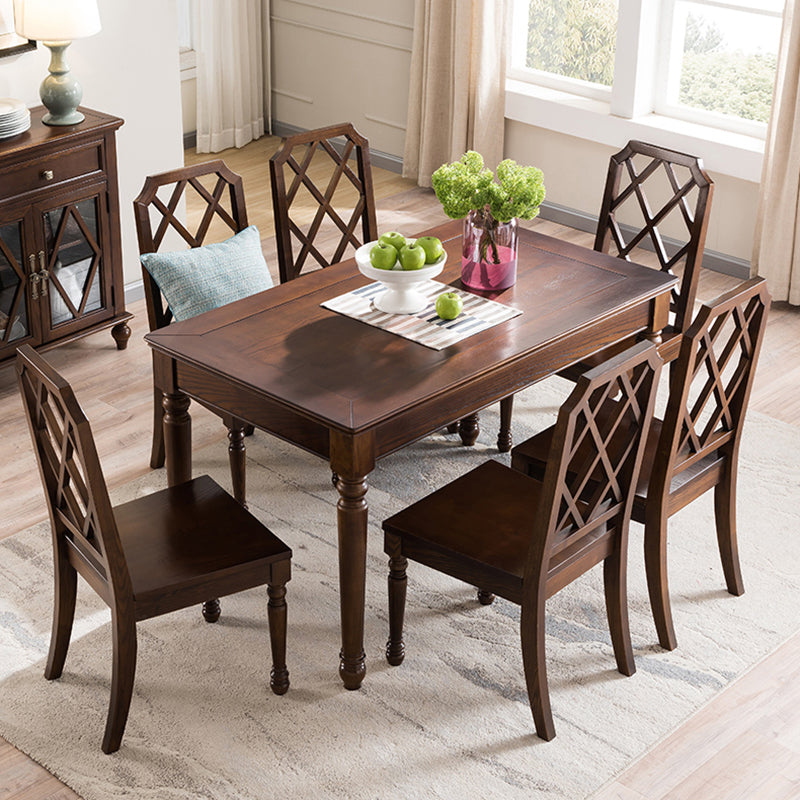 Medieval Ash Wood Dining Table for Restaurant Rectangle Table with 4 Legs Clearhalo ' dining_table' 'Dining Tables & Seating' 'Dining Tables' 'furn' 'furn_dining_table' 'Furniture' 'furniture_dining_table' 'Kitchen & Dining Furniture' 'kitchen&dining_furn' 'kitchen' 'kitchen_dining_table' 4317452