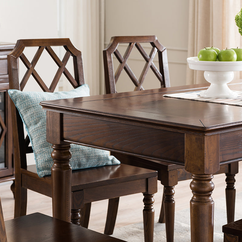 Medieval Ash Wood Dining Table for Restaurant Rectangle Table with 4 Legs Clearhalo ' dining_table' 'Dining Tables & Seating' 'Dining Tables' 'furn' 'furn_dining_table' 'Furniture' 'furniture_dining_table' 'Kitchen & Dining Furniture' 'kitchen&dining_furn' 'kitchen' 'kitchen_dining_table' 4317455
