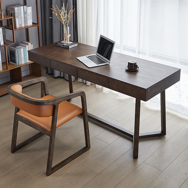 Medieval Ash Wood Dining Table for Restaurant Rectangle Table with Trestle Base Clearhalo ' dining_table' 'Dining Tables & Seating' 'Dining Tables' 'furn' 'furn_dining_table' 'Furniture' 'furniture_dining_table' 'Kitchen & Dining Furniture' 'kitchen&dining_furn' 'kitchen' 'kitchen_dining_table' 4317467