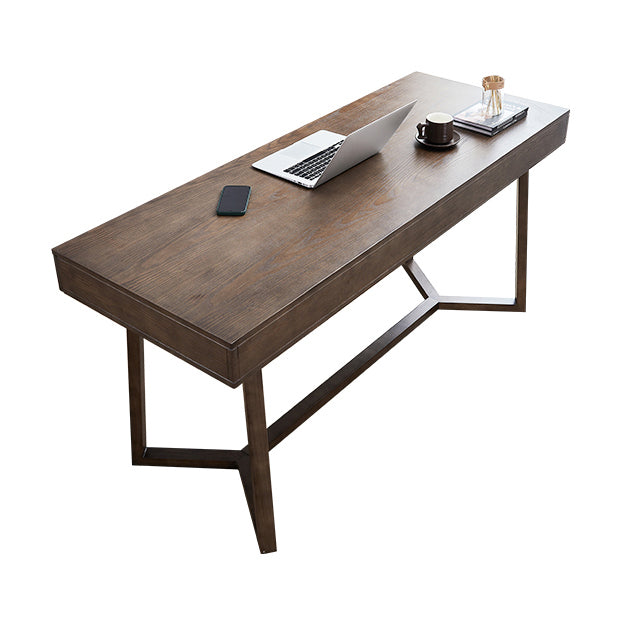 Medieval Ash Wood Dining Table for Restaurant Rectangle Table with Trestle Base Without Chairs Clearhalo ' dining_table' 'Dining Tables & Seating' 'Dining Tables' 'furn' 'furn_dining_table' 'Furniture' 'furniture_dining_table' 'Kitchen & Dining Furniture' 'kitchen&dining_furn' 'kitchen' 'kitchen_dining_table' 4317469