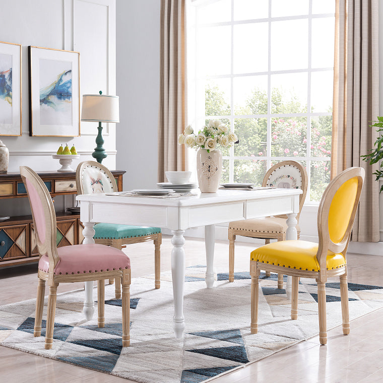 Rubberwood Solid Wood 4-foot Dining Table Midcentury Style Dining Table, 55" x 31.5" x 30" Clearhalo ' dining_table' 'Dining Tables & Seating' 'Dining Tables' 'furn' 'furn_dining_table' 'Furniture' 'furniture_dining_table' 'Kitchen & Dining Furniture' 'kitchen&dining_furn' 'kitchen' 'kitchen_dining_table' 4317483