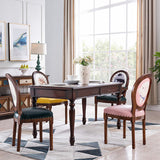 Rubberwood Solid Wood 4-foot Dining Table Midcentury Style Dining Table, 55" x 31.5" x 30" Clearhalo ' dining_table' 'Dining Tables & Seating' 'Dining Tables' 'furn' 'furn_dining_table' 'Furniture' 'furniture_dining_table' 'Kitchen & Dining Furniture' 'kitchen&dining_furn' 'kitchen' 'kitchen_dining_table' 4317489