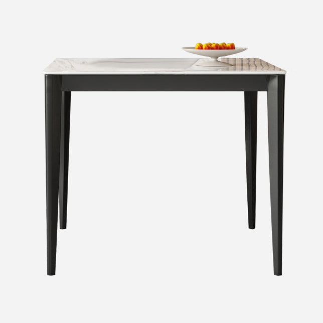 Square 4 Legs Table Industrial Style Stone Dinette Table for Dining Room Without Chairs Clearhalo ' dining_table' 'Dining Tables & Seating' 'Dining Tables' 'furn' 'furn_dining_table' 'Furniture' 'furniture_dining_table' 'Kitchen & Dining Furniture' 'kitchen&dining_furn' 'kitchen' 'kitchen_dining_table' 4317495