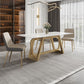 Rectangle Stainless Steel Dining Site Table Luxury Style Dinette Table for Home Clearhalo ' dining_table' 'Dining Tables & Seating' 'Dining Tables' 'furn' 'furn_dining_table' 'Furniture' 'furniture_dining_table' 'Kitchen & Dining Furniture' 'kitchen&dining_furn' 'kitchen' 'kitchen_dining_table' 4317502