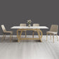 Rectangle Stainless Steel Dining Site Table Luxury Style Dinette Table for Home Clearhalo ' dining_table' 'Dining Tables & Seating' 'Dining Tables' 'furn' 'furn_dining_table' 'Furniture' 'furniture_dining_table' 'Kitchen & Dining Furniture' 'kitchen&dining_furn' 'kitchen' 'kitchen_dining_table' 4317504