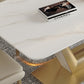 Traditional Luxury Rectangle Dining Site Table Stainless Steel Dinette Table Clearhalo ' dining_table' 'Dining Tables & Seating' 'Dining Tables' 'furn' 'furn_dining_table' 'Furniture' 'furniture_dining_table' 'Kitchen & Dining Furniture' 'kitchen&dining_furn' 'kitchen' 'kitchen_dining_table' 4317517