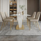 Traditional Luxury Rectangle Dining Site Table Stainless Steel Dinette Table Clearhalo ' dining_table' 'Dining Tables & Seating' 'Dining Tables' 'furn' 'furn_dining_table' 'Furniture' 'furniture_dining_table' 'Kitchen & Dining Furniture' 'kitchen&dining_furn' 'kitchen' 'kitchen_dining_table' 4317521