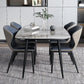 Sintered Stone Dining Table Industrial Style Black 4 Legs Base Rectangle Table for Dining Room Clearhalo ' dining_table' 'Dining Tables & Seating' 'Dining Tables' 'furn' 'furn_dining_table' 'Furniture' 'furniture_dining_table' 'Kitchen & Dining Furniture' 'kitchen&dining_furn' 'kitchen' 'kitchen_dining_table' 4317525