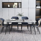 Sintered Stone Dining Table Industrial Style Black 4 Legs Base Rectangle Table for Dining Room Clearhalo ' dining_table' 'Dining Tables & Seating' 'Dining Tables' 'furn' 'furn_dining_table' 'Furniture' 'furniture_dining_table' 'Kitchen & Dining Furniture' 'kitchen&dining_furn' 'kitchen' 'kitchen_dining_table' 4317527