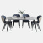 Sintered Stone Dining Table Industrial Style Black 4 Legs Base Rectangle Table for Dining Room Clearhalo ' dining_table' 'Dining Tables & Seating' 'Dining Tables' 'furn' 'furn_dining_table' 'Furniture' 'furniture_dining_table' 'Kitchen & Dining Furniture' 'kitchen&dining_furn' 'kitchen' 'kitchen_dining_table' 4317534