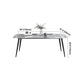 Sintered Stone Dining Table Industrial Style Black 4 Legs Base Rectangle Table for Dining Room Clearhalo ' dining_table' 'Dining Tables & Seating' 'Dining Tables' 'furn' 'furn_dining_table' 'Furniture' 'furniture_dining_table' 'Kitchen & Dining Furniture' 'kitchen&dining_furn' 'kitchen' 'kitchen_dining_table' 4317539