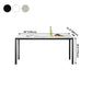 Sintered Stone Dining Table Industrial Black 4 Legs Base Rectangle Table for Home Clearhalo ' dining_table' 'Dining Tables & Seating' 'Dining Tables' 'furn' 'furn_dining_table' 'Furniture' 'furniture_dining_table' 'Kitchen & Dining Furniture' 'kitchen&dining_furn' 'kitchen' 'kitchen_dining_table' 4317559