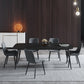 Sintered Stone Dining Table 4 Legs Black Carbon Steel Base Rectangle Table for Home Clearhalo ' dining_table' 'Dining Tables & Seating' 'Dining Tables' 'furn' 'furn_dining_table' 'Furniture' 'furniture_dining_table' 'Kitchen & Dining Furniture' 'kitchen&dining_furn' 'kitchen' 'kitchen_dining_table' 4317565