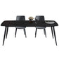 Sintered Stone Dining Table 4 Legs Black Carbon Steel Base Rectangle Table for Home Clearhalo ' dining_table' 'Dining Tables & Seating' 'Dining Tables' 'furn' 'furn_dining_table' 'Furniture' 'furniture_dining_table' 'Kitchen & Dining Furniture' 'kitchen&dining_furn' 'kitchen' 'kitchen_dining_table' 4317570