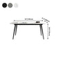 Industrial Sintered Stone Table 4 Legs Black Carbon Steel Base Rectangle Table for Home Clearhalo ' dining_table' 'Dining Tables & Seating' 'Dining Tables' 'furn' 'furn_dining_table' 'Furniture' 'furniture_dining_table' 'Kitchen & Dining Furniture' 'kitchen&dining_furn' 'kitchen' 'kitchen_dining_table' 4317587