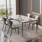 Industrial Style Sintered Stone Table 4 Legs Black Base Rectangle Table for Home Clearhalo ' dining_table' 'Dining Tables & Seating' 'Dining Tables' 'furn' 'furn_dining_table' 'Furniture' 'furniture_dining_table' 'Kitchen & Dining Furniture' 'kitchen&dining_furn' 'kitchen' 'kitchen_dining_table' 4317607