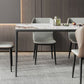 Industrial Style Sintered Stone Table 4 Legs Black Base Rectangle Table for Home Clearhalo ' dining_table' 'Dining Tables & Seating' 'Dining Tables' 'furn' 'furn_dining_table' 'Furniture' 'furniture_dining_table' 'Kitchen & Dining Furniture' 'kitchen&dining_furn' 'kitchen' 'kitchen_dining_table' 4317613