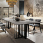 Industrial Style Sintered Stone Table Metallic Double Pedestal Base Rectangle Table Gray Without Chairs Clearhalo ' dining_table' 'Dining Tables & Seating' 'Dining Tables' 'furn' 'furn_dining_table' 'Furniture' 'furniture_dining_table' 'Kitchen & Dining Furniture' 'kitchen&dining_furn' 'kitchen' 'kitchen_dining_table' 4317619
