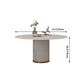 Traditional Luxury Round Dining Table White Sintered Stone Table with Pedestal Base Clearhalo ' dining_table' 'Dining Tables & Seating' 'Dining Tables' 'furn' 'furn_dining_table' 'Furniture' 'furniture_dining_table' 'Kitchen & Dining Furniture' 'kitchen&dining_furn' 'kitchen' 'kitchen_dining_table' 4317639