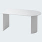 Modern Style Dining Table Double Pedestal Dining Table for Home Use Free Form White Clearhalo ' dining_table' 'Dining Tables & Seating' 'Dining Tables' 'furn' 'furn_dining_table' 'Furniture' 'furniture_dining_table' 'Kitchen & Dining Furniture' 'kitchen&dining_furn' 'kitchen' 'kitchen_dining_table' 4317641