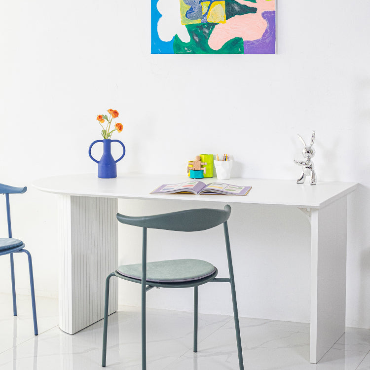 Modern Style Dining Table Double Pedestal Dining Table for Home Use Clearhalo ' dining_table' 'Dining Tables & Seating' 'Dining Tables' 'furn' 'furn_dining_table' 'Furniture' 'furniture_dining_table' 'Kitchen & Dining Furniture' 'kitchen&dining_furn' 'kitchen' 'kitchen_dining_table' 4317645