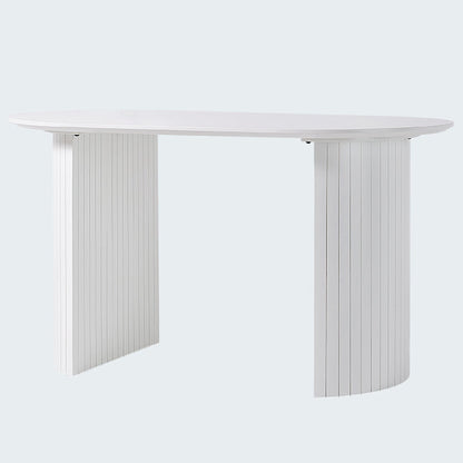 Modern Style Dining Table Double Pedestal Dining Table for Home Use Oval White Clearhalo ' dining_table' 'Dining Tables & Seating' 'Dining Tables' 'furn' 'furn_dining_table' 'Furniture' 'furniture_dining_table' 'Kitchen & Dining Furniture' 'kitchen&dining_furn' 'kitchen' 'kitchen_dining_table' 4317646