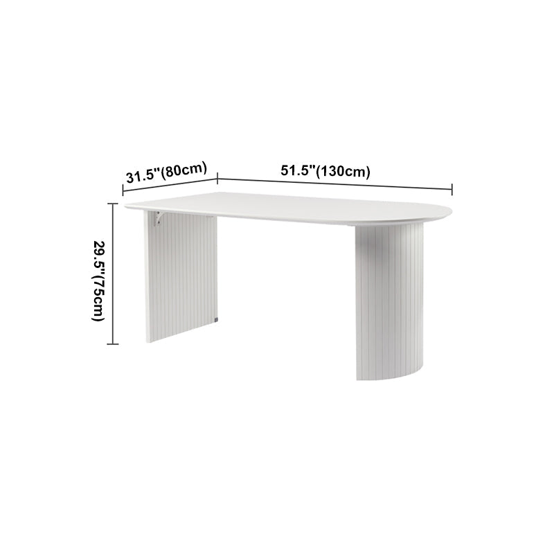 Modern Style Dining Table Double Pedestal Dining Table for Home Use Clearhalo ' dining_table' 'Dining Tables & Seating' 'Dining Tables' 'furn' 'furn_dining_table' 'Furniture' 'furniture_dining_table' 'Kitchen & Dining Furniture' 'kitchen&dining_furn' 'kitchen' 'kitchen_dining_table' 4317655