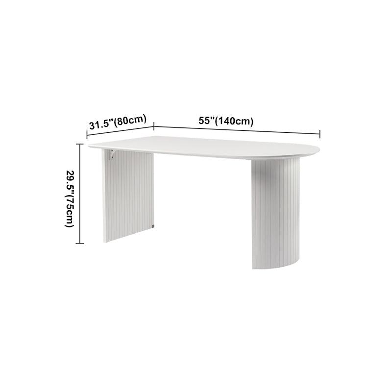 Modern Style Dining Table Double Pedestal Dining Table for Home Use Clearhalo ' dining_table' 'Dining Tables & Seating' 'Dining Tables' 'furn' 'furn_dining_table' 'Furniture' 'furniture_dining_table' 'Kitchen & Dining Furniture' 'kitchen&dining_furn' 'kitchen' 'kitchen_dining_table' 4317656