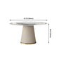 Round Traditional Luxury Dining Table White Sintered Stone Table with White Pedestal Base Clearhalo ' dining_table' 'Dining Tables & Seating' 'Dining Tables' 'furn' 'furn_dining_table' 'Furniture' 'furniture_dining_table' 'Kitchen & Dining Furniture' 'kitchen&dining_furn' 'kitchen' 'kitchen_dining_table' 4317670