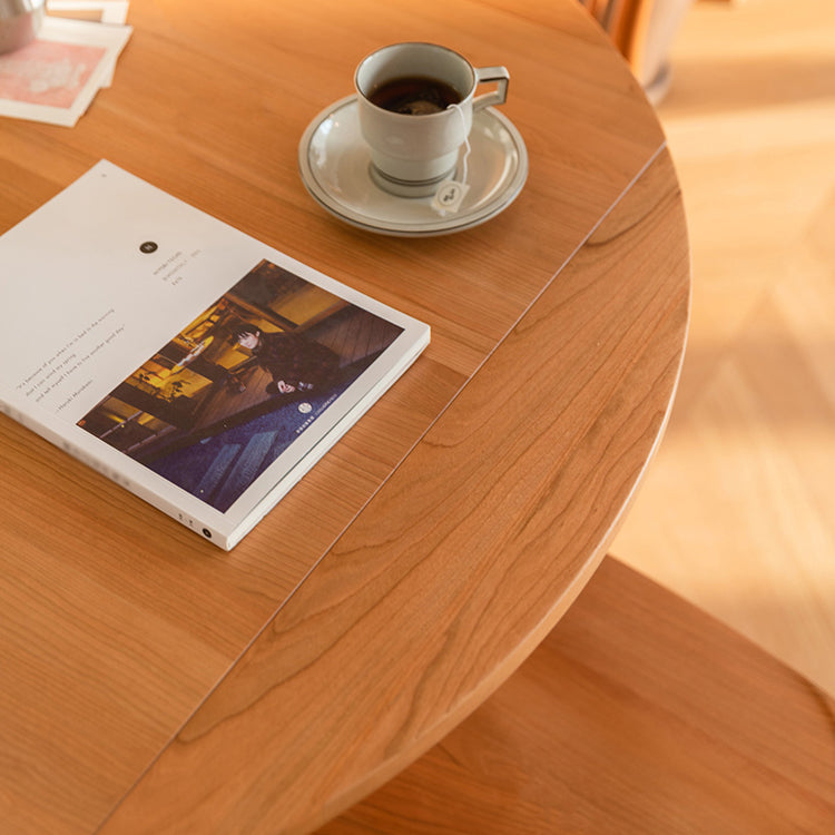 Modern Solid Wood Dining Table Round Standard Dining Table for Kitchen Clearhalo ' dining_table' 'Dining Tables & Seating' 'Dining Tables' 'furn' 'furn_dining_table' 'Furniture' 'furniture_dining_table' 'Kitchen & Dining Furniture' 'kitchen&dining_furn' 'kitchen' 'kitchen_dining_table' 4317682