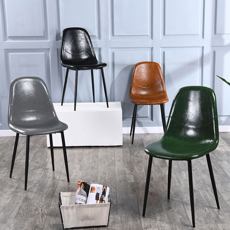 Nordic Style Dining Chairs Armless Side Chairs for Kitchen with Metal Legs Clearhalo ' kitchen&dining_furn' 'Dining Chairs' 'Dining Tables & Seating' 'dining_chair' 'furn' 'furn_dining_chair' 'Furniture' 'furniture_dining_chair' 'Kitchen & Dining Furniture' 'kitchen' 4317693