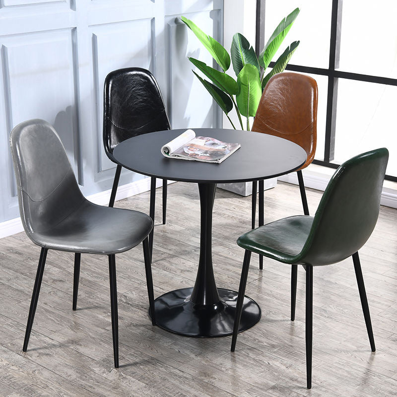 Nordic Style Dining Chairs Armless Side Chairs for Kitchen with Metal Legs Clearhalo ' kitchen&dining_furn' 'Dining Chairs' 'Dining Tables & Seating' 'dining_chair' 'furn' 'furn_dining_chair' 'Furniture' 'furniture_dining_chair' 'Kitchen & Dining Furniture' 'kitchen' 4317695