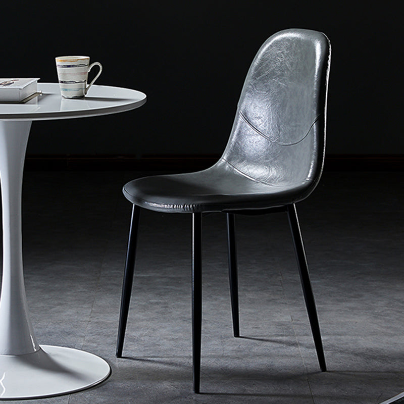 Nordic Style Dining Chairs Armless Side Chairs for Kitchen with Metal Legs Clearhalo ' kitchen&dining_furn' 'Dining Chairs' 'Dining Tables & Seating' 'dining_chair' 'furn' 'furn_dining_chair' 'Furniture' 'furniture_dining_chair' 'Kitchen & Dining Furniture' 'kitchen' 4317696