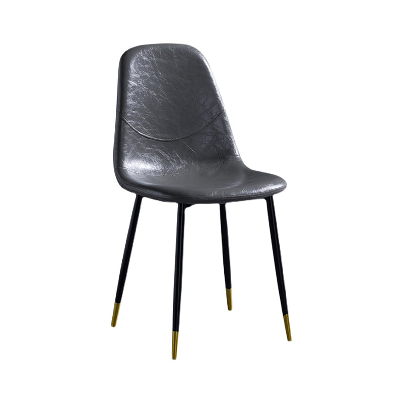 Nordic Style Dining Chairs Armless Side Chairs for Kitchen with Metal Legs Clearhalo ' kitchen&dining_furn' 'Dining Chairs' 'Dining Tables & Seating' 'dining_chair' 'furn' 'furn_dining_chair' 'Furniture' 'furniture_dining_chair' 'Kitchen & Dining Furniture' 'kitchen' 4317698