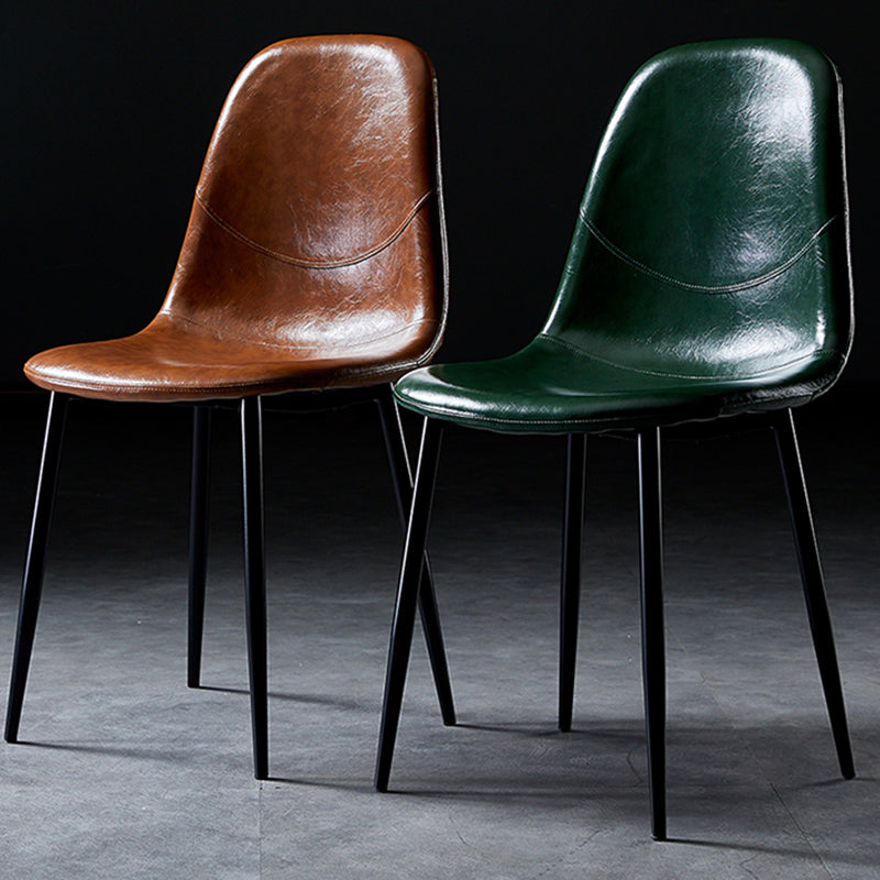 Nordic Style Dining Chairs Armless Side Chairs for Kitchen with Metal Legs Clearhalo ' kitchen&dining_furn' 'Dining Chairs' 'Dining Tables & Seating' 'dining_chair' 'furn' 'furn_dining_chair' 'Furniture' 'furniture_dining_chair' 'Kitchen & Dining Furniture' 'kitchen' 4317708