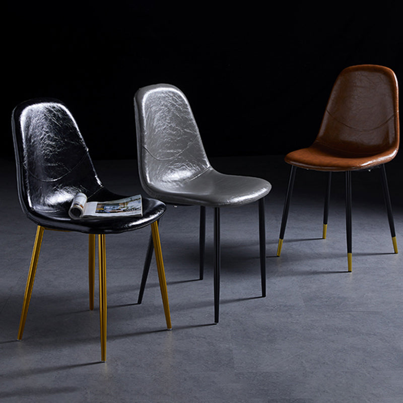 Nordic Style Dining Chairs Armless Side Chairs for Kitchen with Metal Legs Clearhalo ' kitchen&dining_furn' 'Dining Chairs' 'Dining Tables & Seating' 'dining_chair' 'furn' 'furn_dining_chair' 'Furniture' 'furniture_dining_chair' 'Kitchen & Dining Furniture' 'kitchen' 4317710