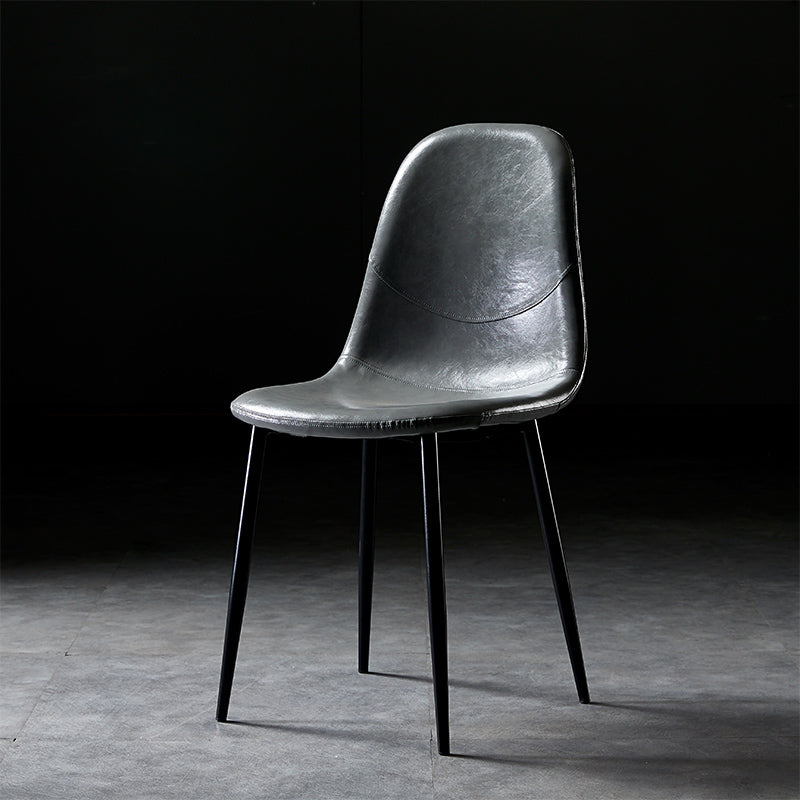Nordic Style Dining Chairs Armless Side Chairs for Kitchen with Metal Legs Grey 1 Piece Black Clearhalo ' kitchen&dining_furn' 'Dining Chairs' 'Dining Tables & Seating' 'dining_chair' 'furn' 'furn_dining_chair' 'Furniture' 'furniture_dining_chair' 'Kitchen & Dining Furniture' 'kitchen' 4317744