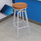 Industrial Leather Wood Counter Bar Stool Armless Adjustable Height Stool White 1 Piece Clearhalo 'Bar Furniture' 'Bar Stools' 'bar_stools' 'furn' 'furn_bar_stools' 'furniture_bar_stools' 'Kitchen & Dining Furniture' 'kitchen&dining_furn' 'kitchen' 'kitchen_furn' Furniture' 4320992